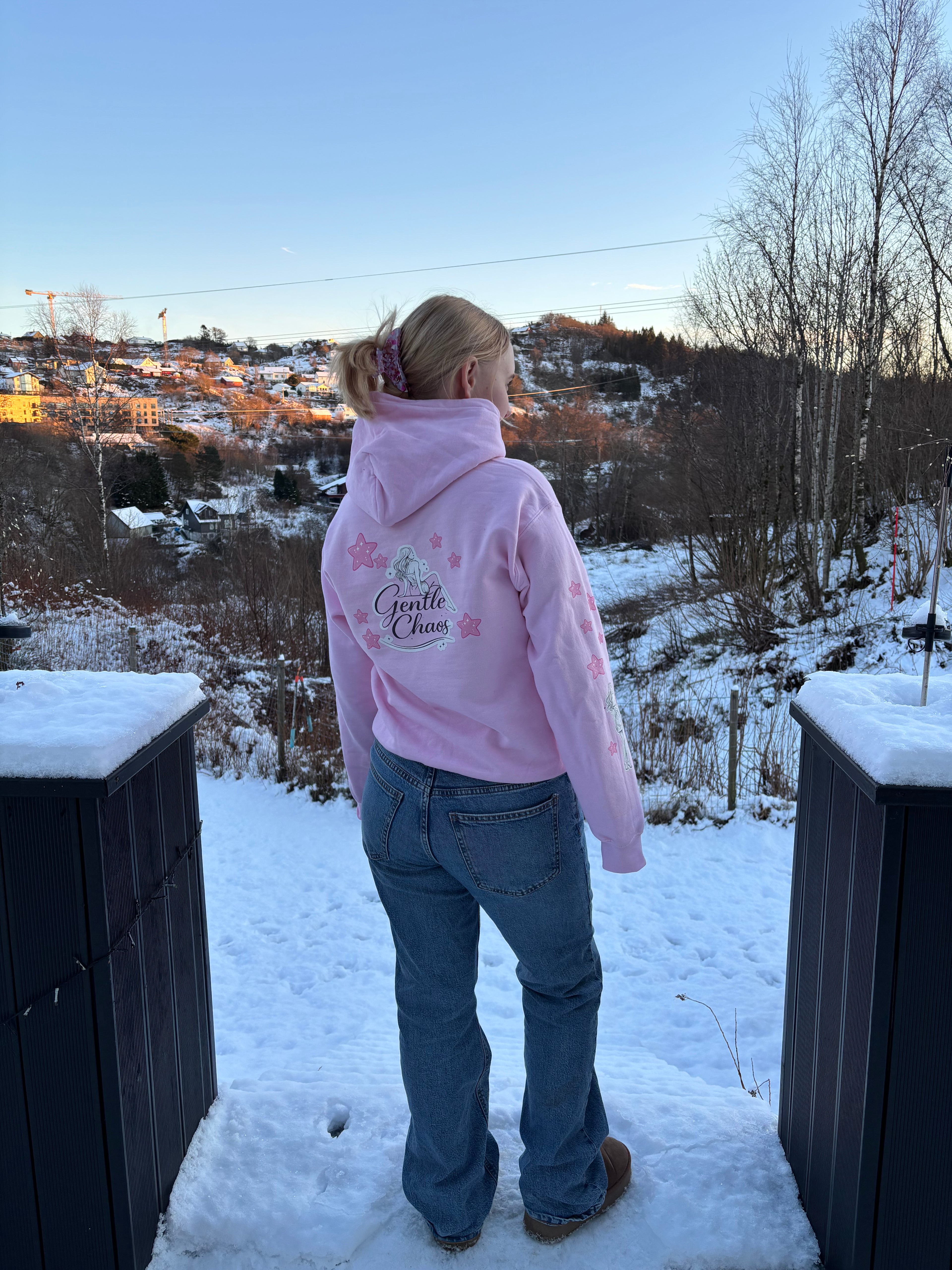 Gentle Chaos Hoodie — Rosa